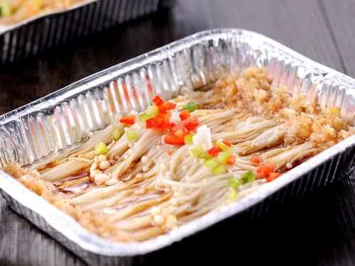 安定锡纸烤金针菇